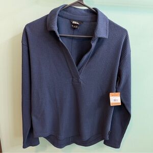 Eddie Bauer Ridgeline Popover Waffle-Knit Top in Dusk (XS)